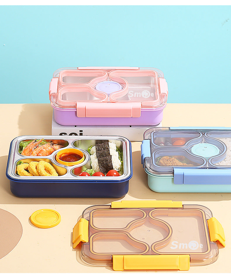 Stainless Steel Bento Lunch Box (950ML) with Spoon & Chopsticks