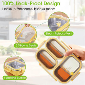 Stainless Steel Bento Lunch Box  100% Leakproof ⭐