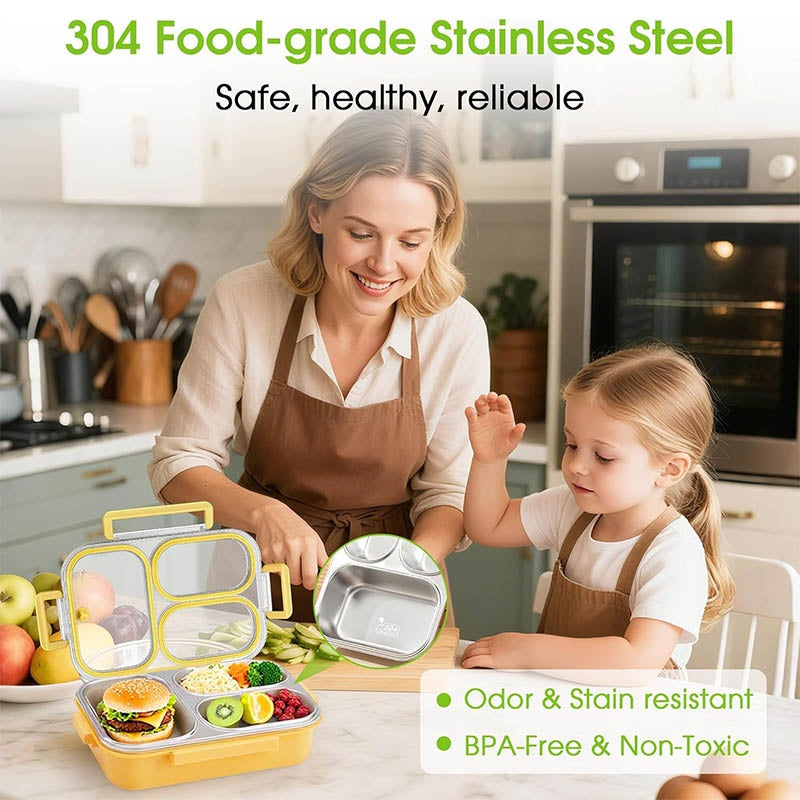 Stainless Steel Bento Lunch Box  100% Leakproof ⭐