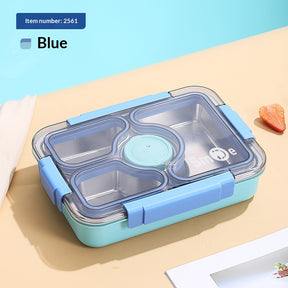Stainless Steel Bento Lunch Box (950ML) with Spoon & Chopsticks