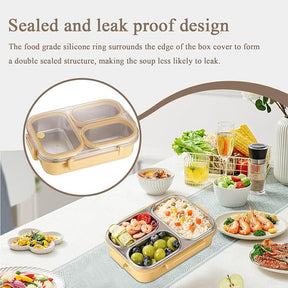 Stainless Steel Bento Lunch Box  100% Leakproof ⭐