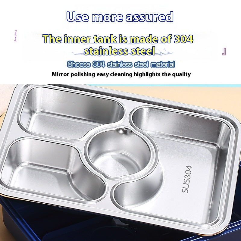Stainless Steel Bento Lunch Box (950ML) with Spoon & Chopsticks