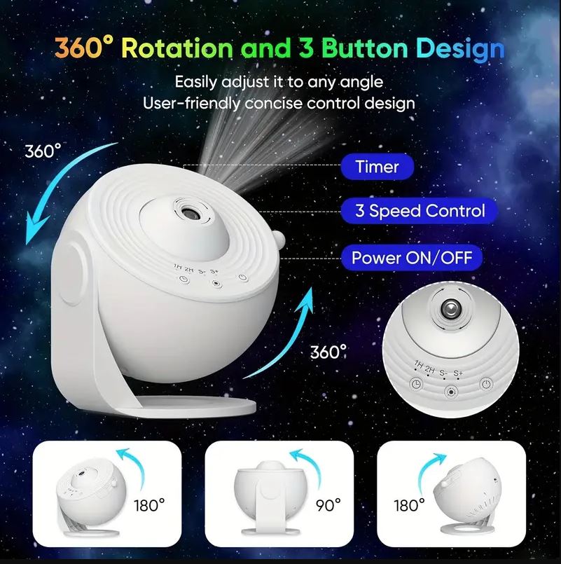 Starry Sky Galaxy Projector, LED Light