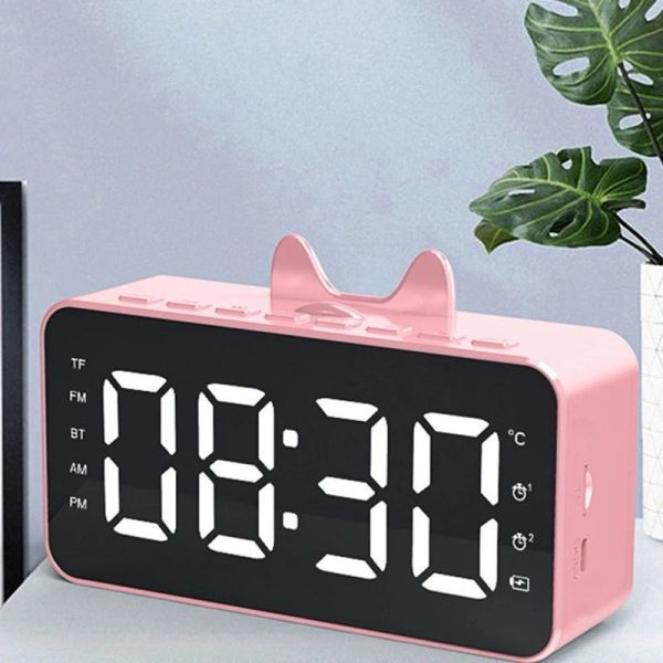 Q9 Clock Bluetooth Speaker Alarm Rechargeable