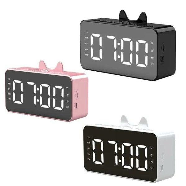 Q9 Clock Bluetooth Speaker Alarm Rechargeable